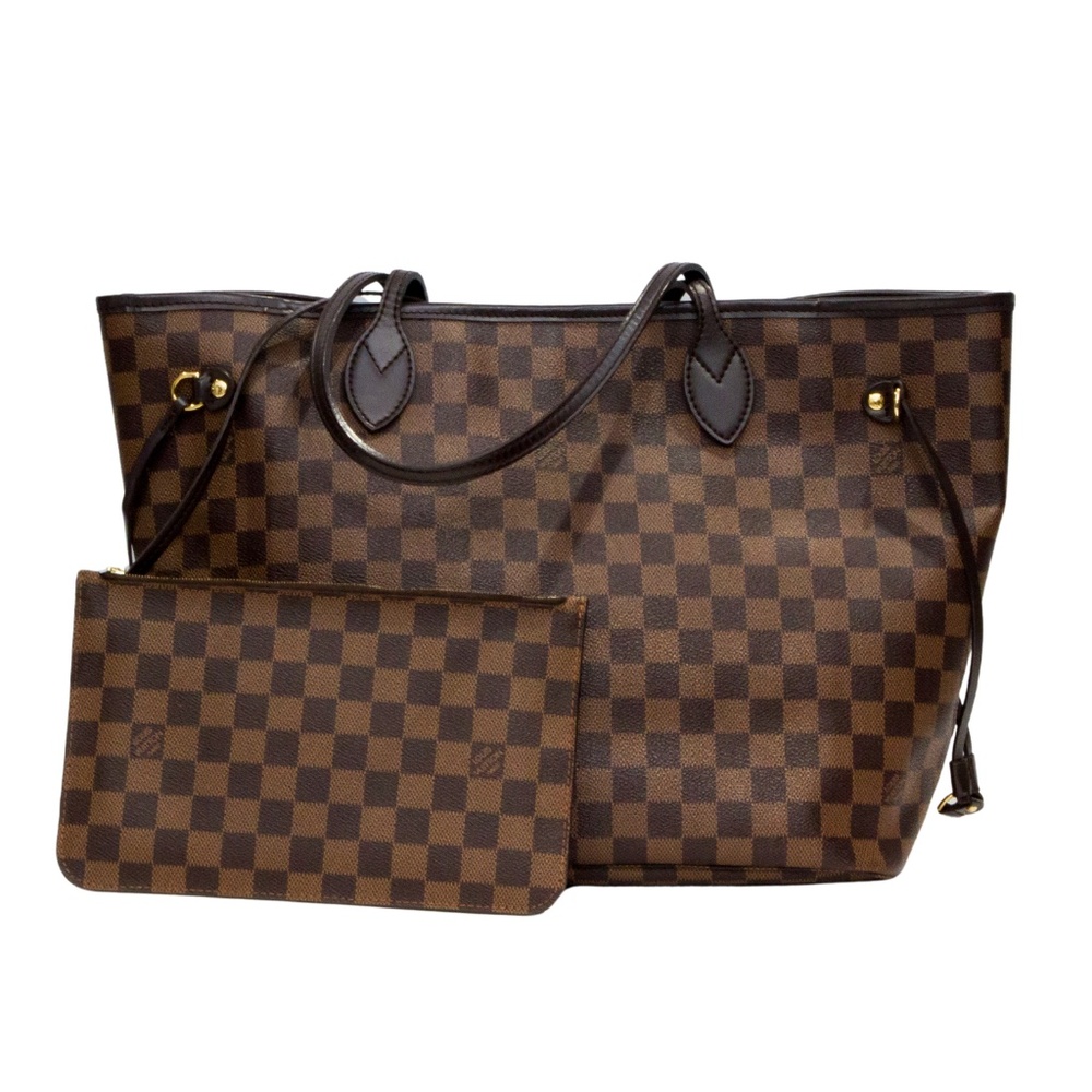LOUIS VUITTON DAMIER EBENE CANVAS NEVERFULL MM TOTE BAG AR2144